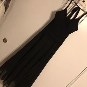 Light and flowy black halter dress